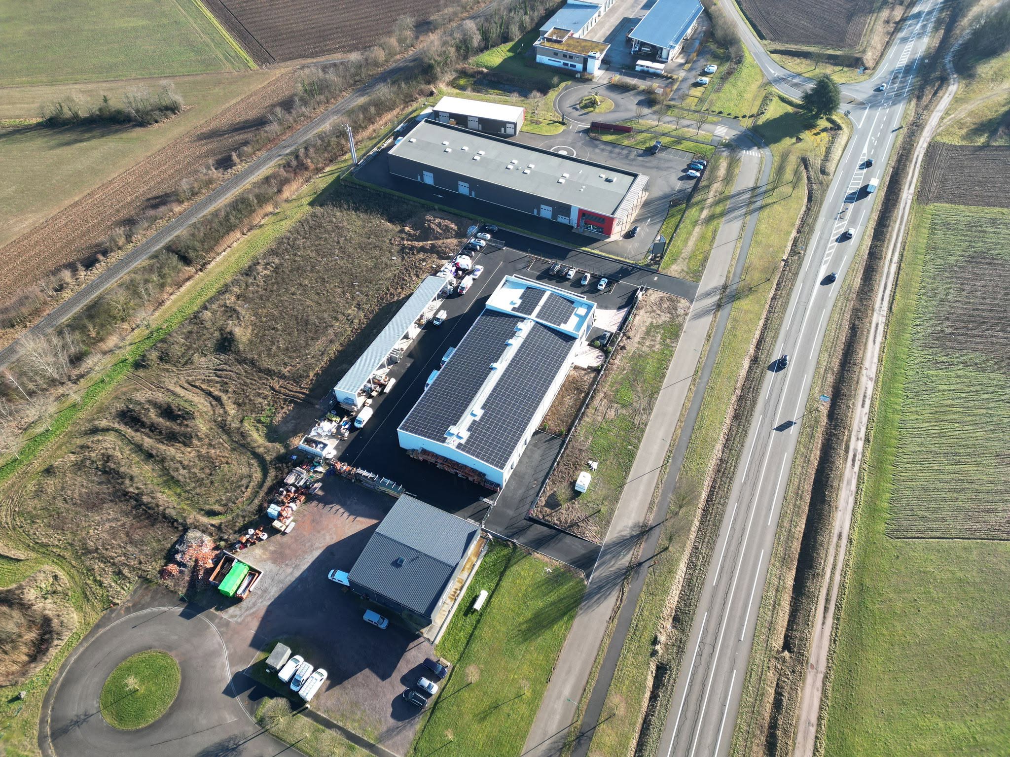 Photographie 4 : Projet Laeuffer, chantier photovoltaïque 250 kWc à Wissembourg